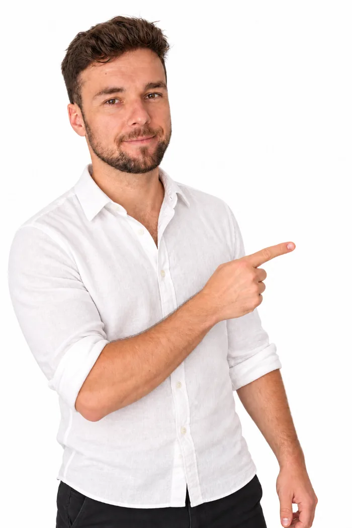 Michał wskazuje na formularz