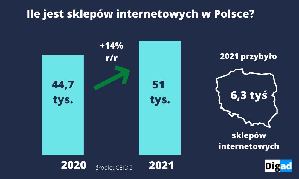 ile jest sklepow internetowych w Polsce