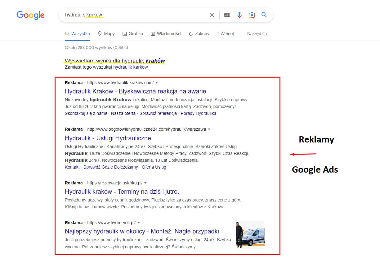 Reklama firmy hydraulicznej w 2026: co działa, a co przepala budżet 3 Kiedy Google Ads ma sens dla hydraulika, a kiedy nie