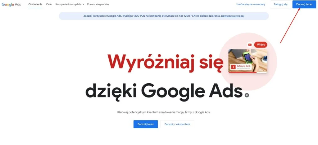 zakladanie konta googleads