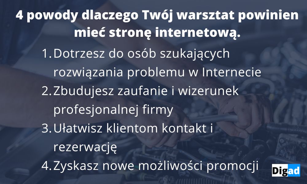 dlaczego warsztat samochodowy potrzebuje strony internetowej